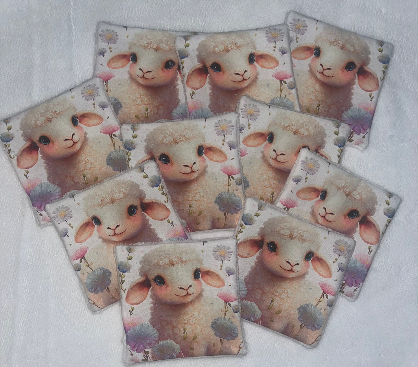Lingettes lavables moutons