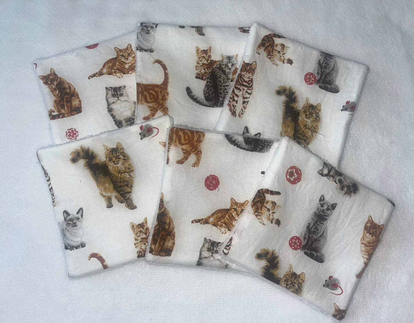 Lingettes lavables chat