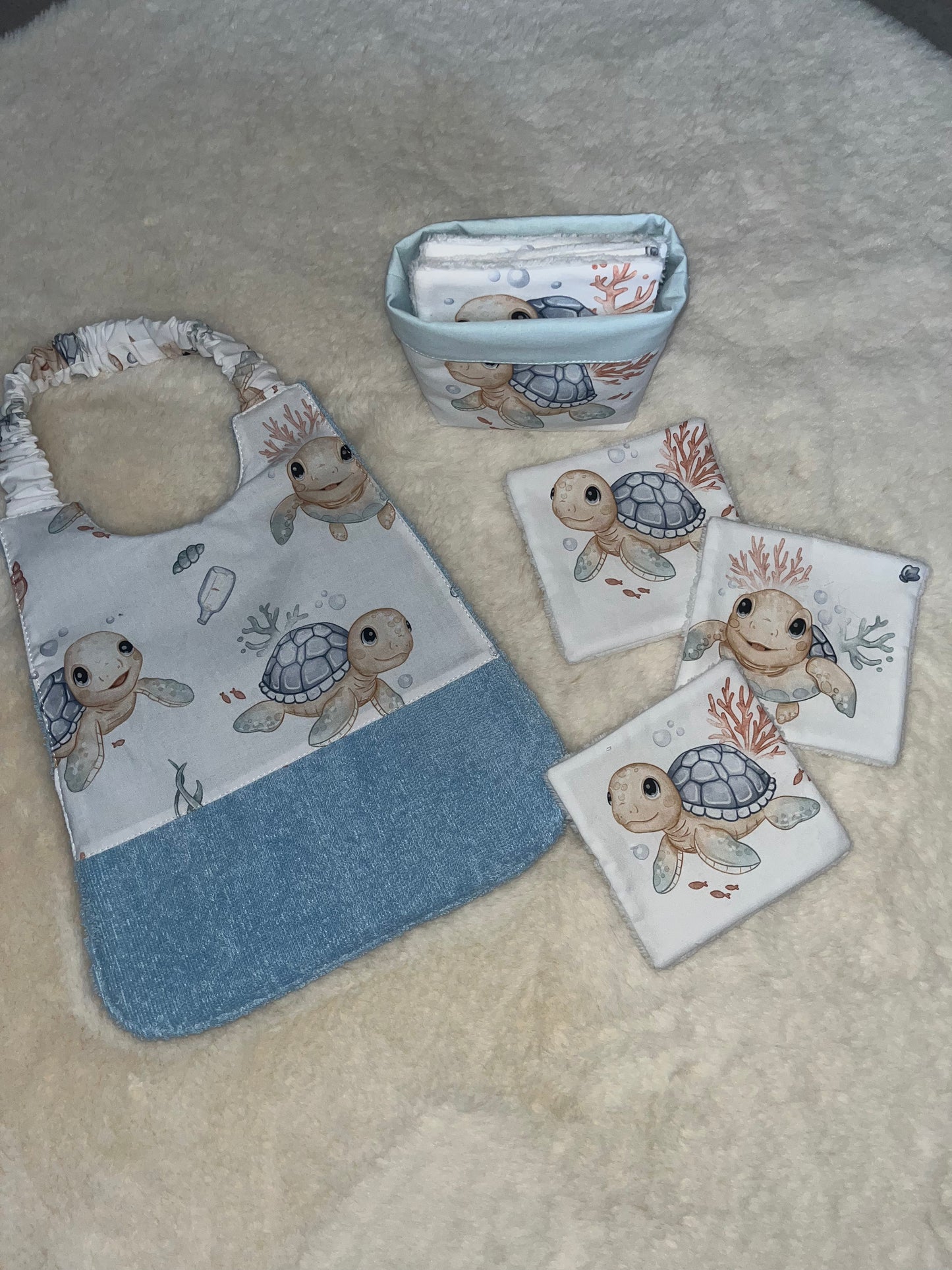 Coffret naissance tortue bleu