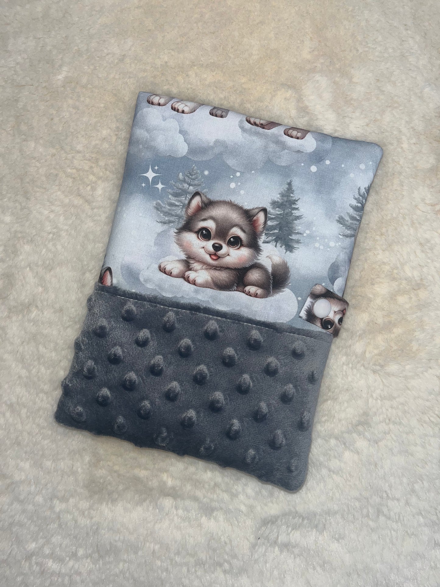 Protège carnet de santé loup
