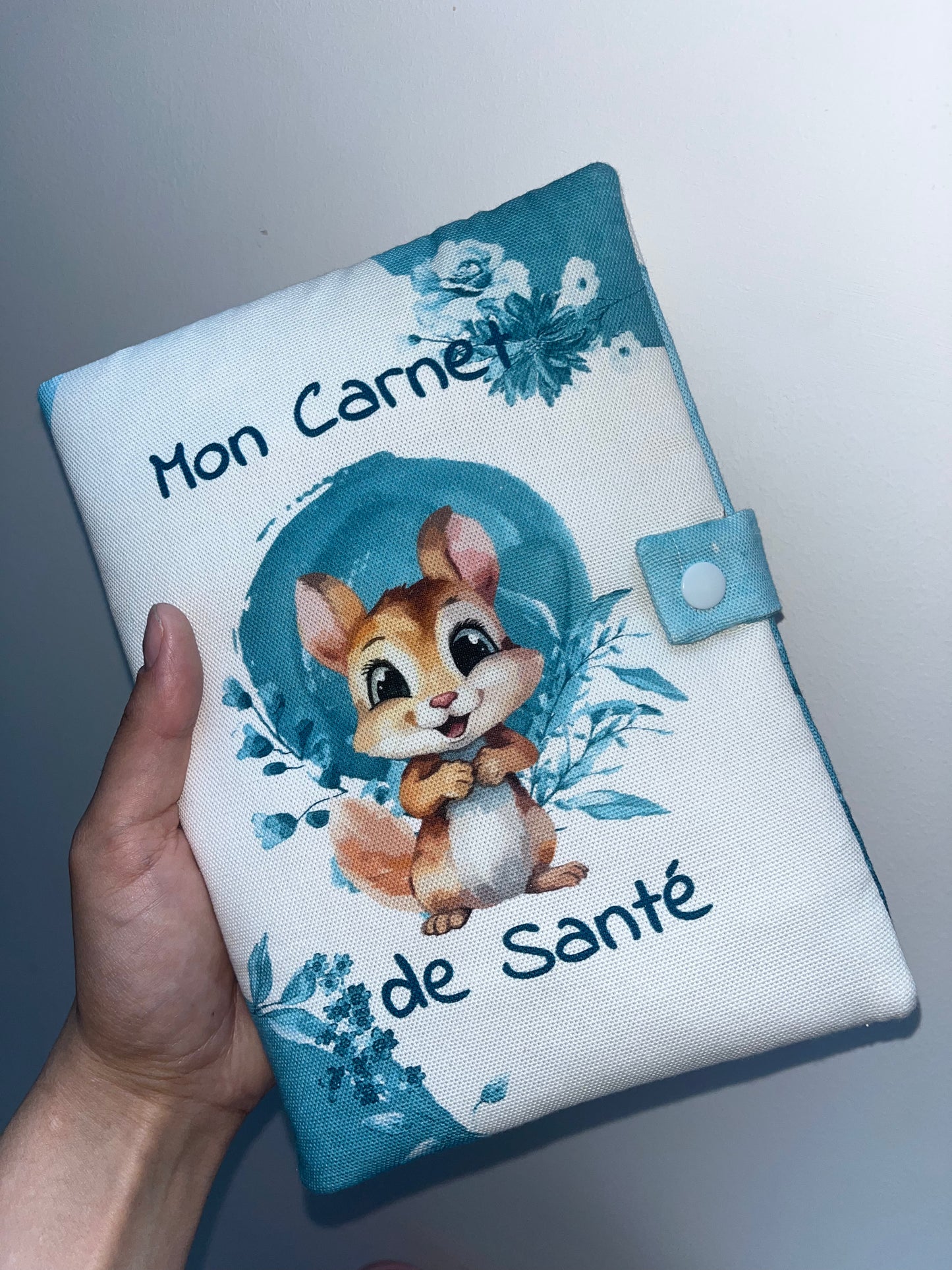 Protège carnet de santé écureuil
