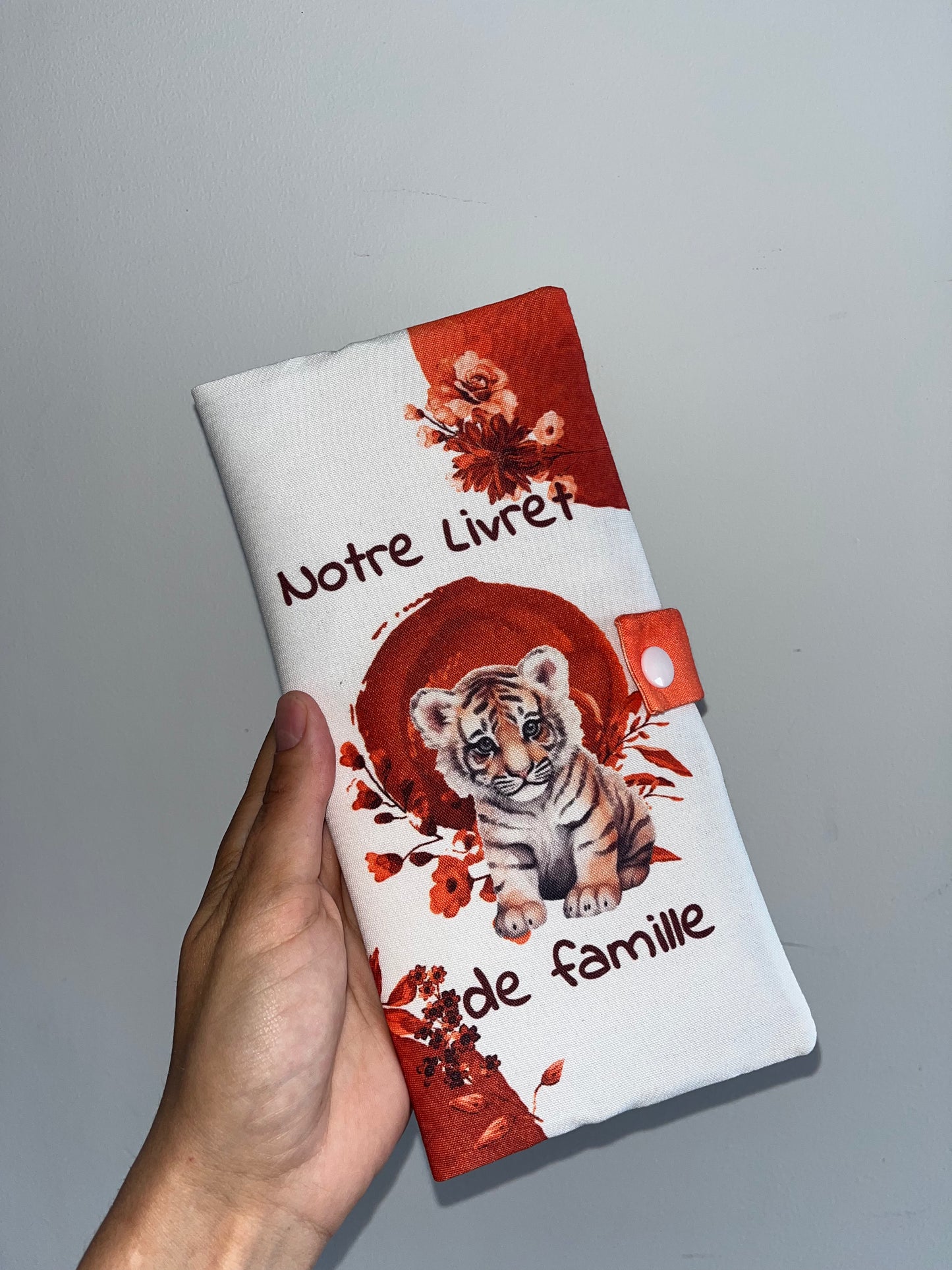 Protège livret de famille tigre