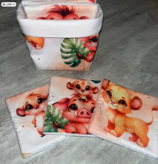 Corbeille / 6 lingettes