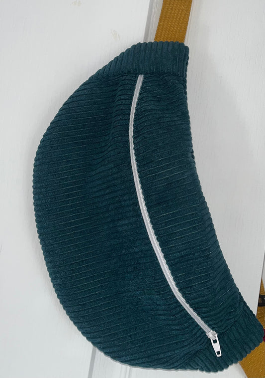 Sac banane bleu fleuri