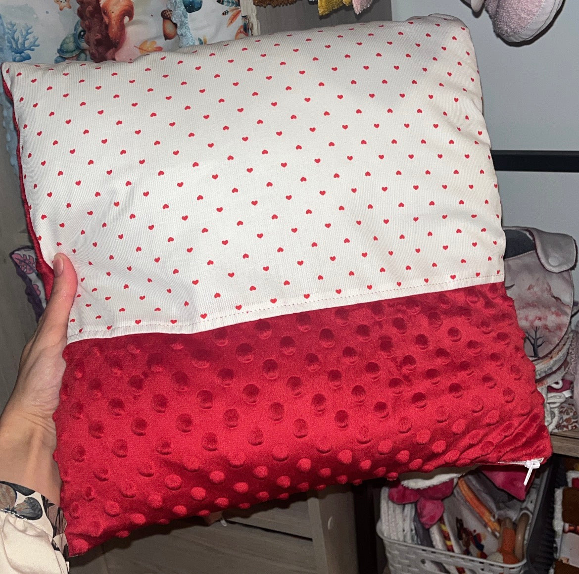 Coussin déhoussable cœur