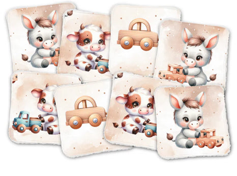 8 lingettes lavables bambou