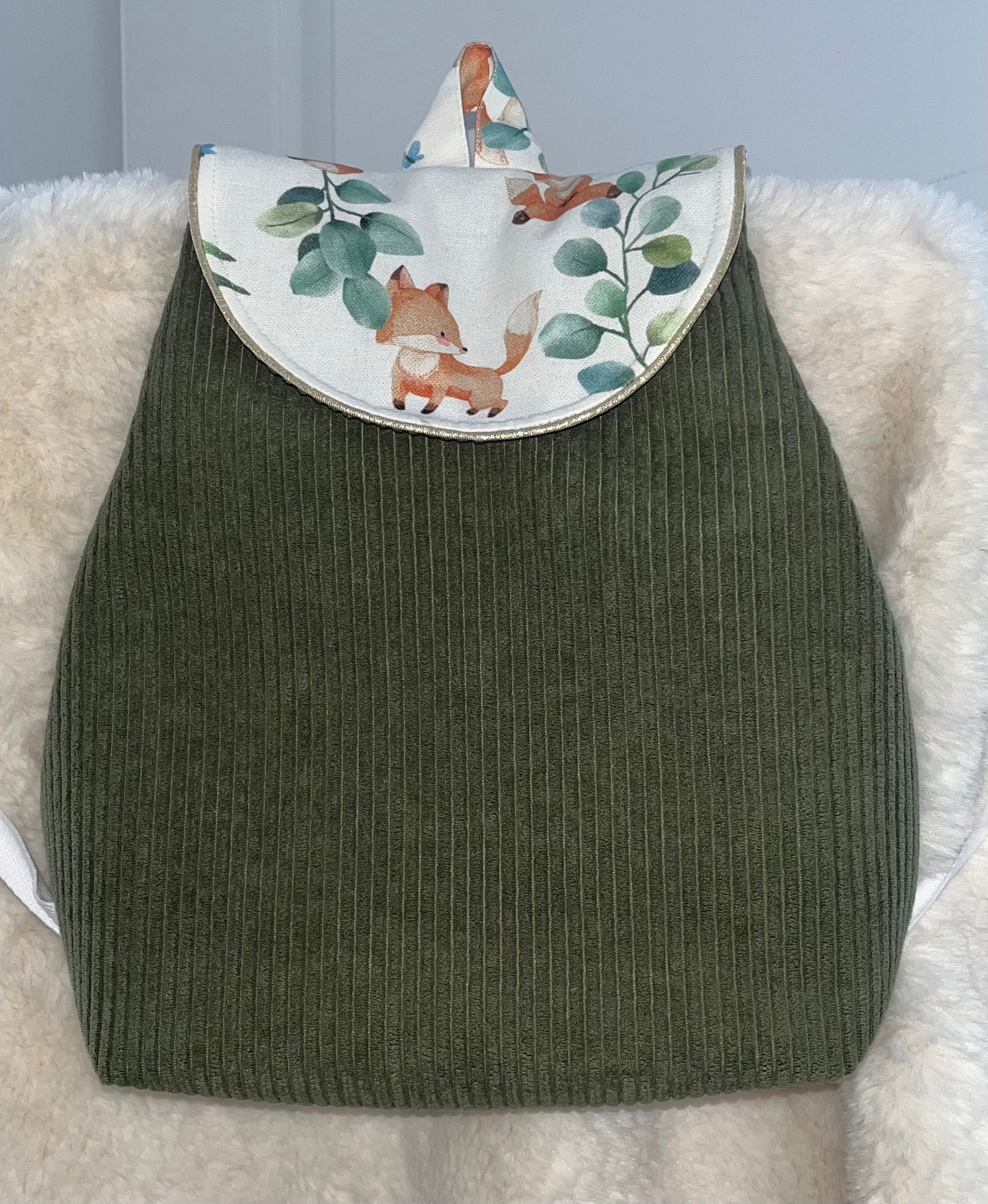 Sac à dos velours renard