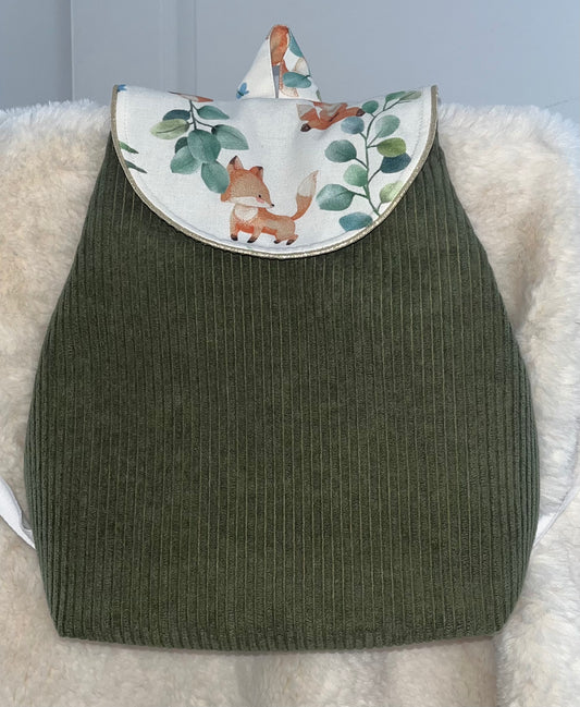 Sac à dos velours renard