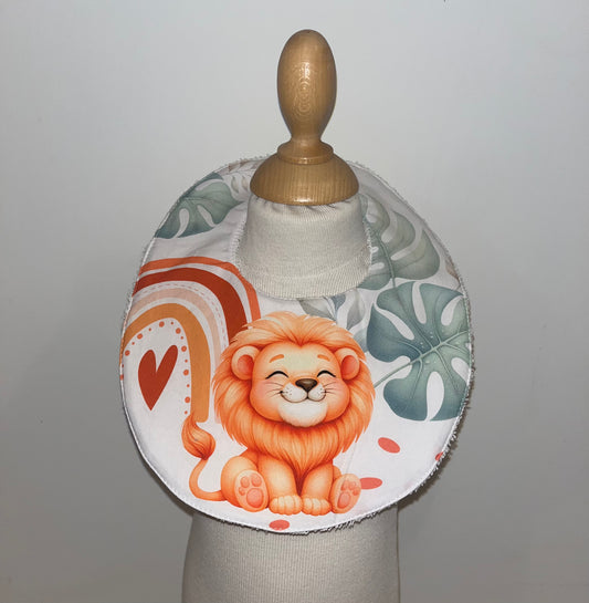 Bavoir 0/6 mois lion