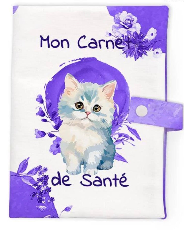 Protège carnet de santé velours
