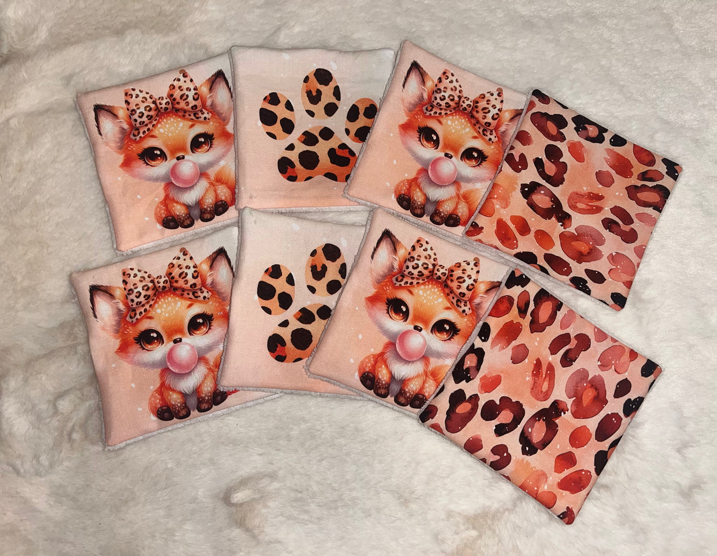 8 lingettes lavables bambou