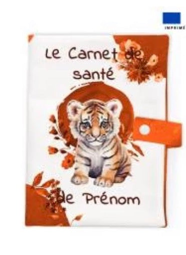 Protège carnet de santé tigre