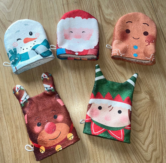 Gant de toilette de Noël