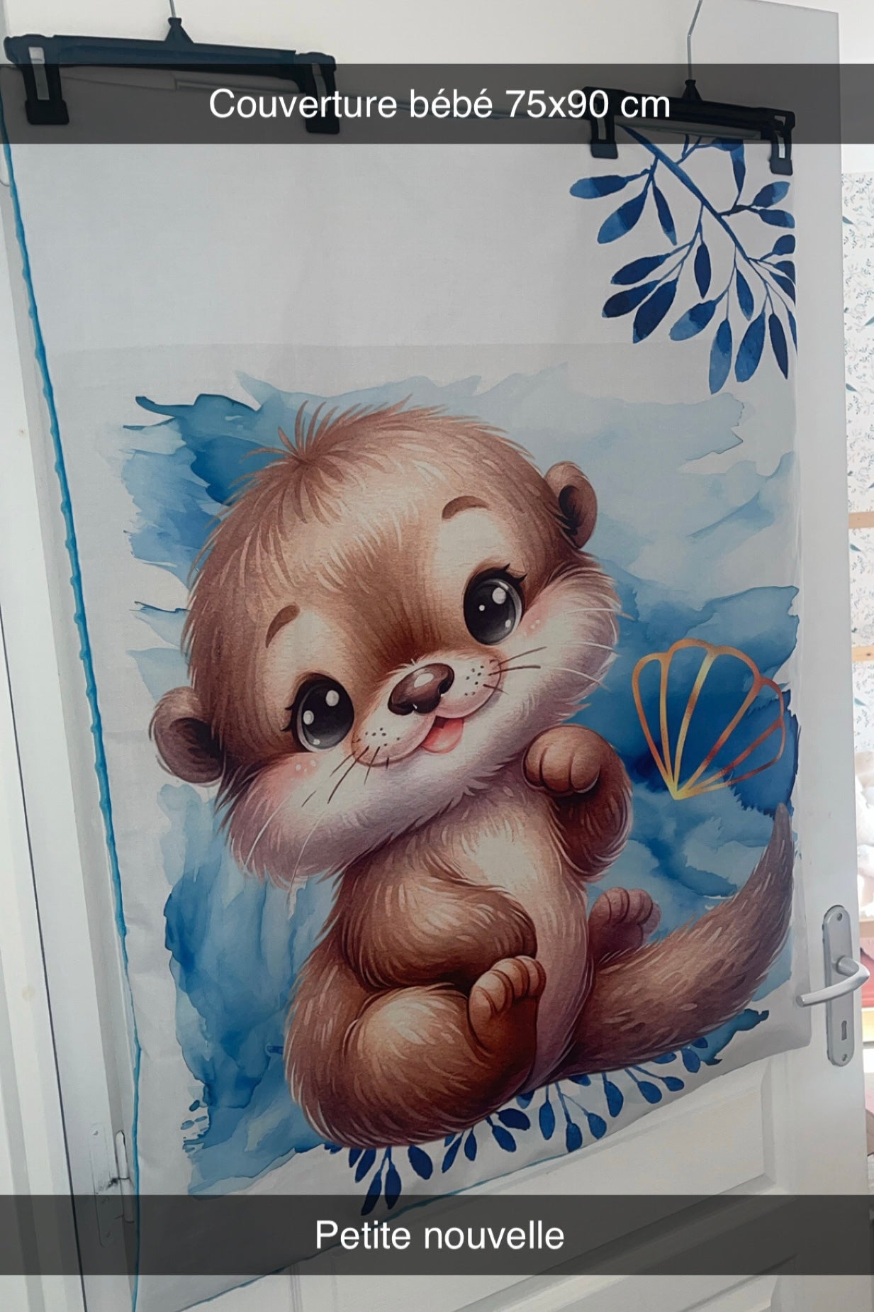 Couverture bébé loutre