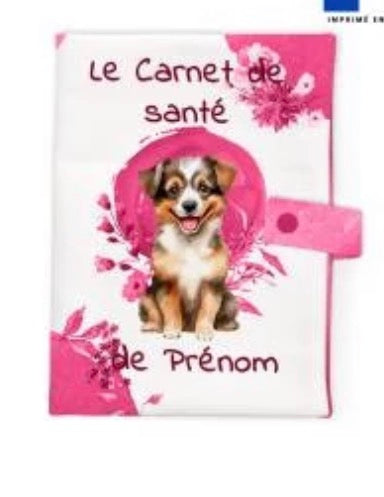 Protège carnet de santé rose