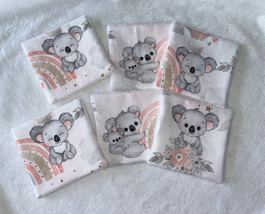 Lingettes lavables koala