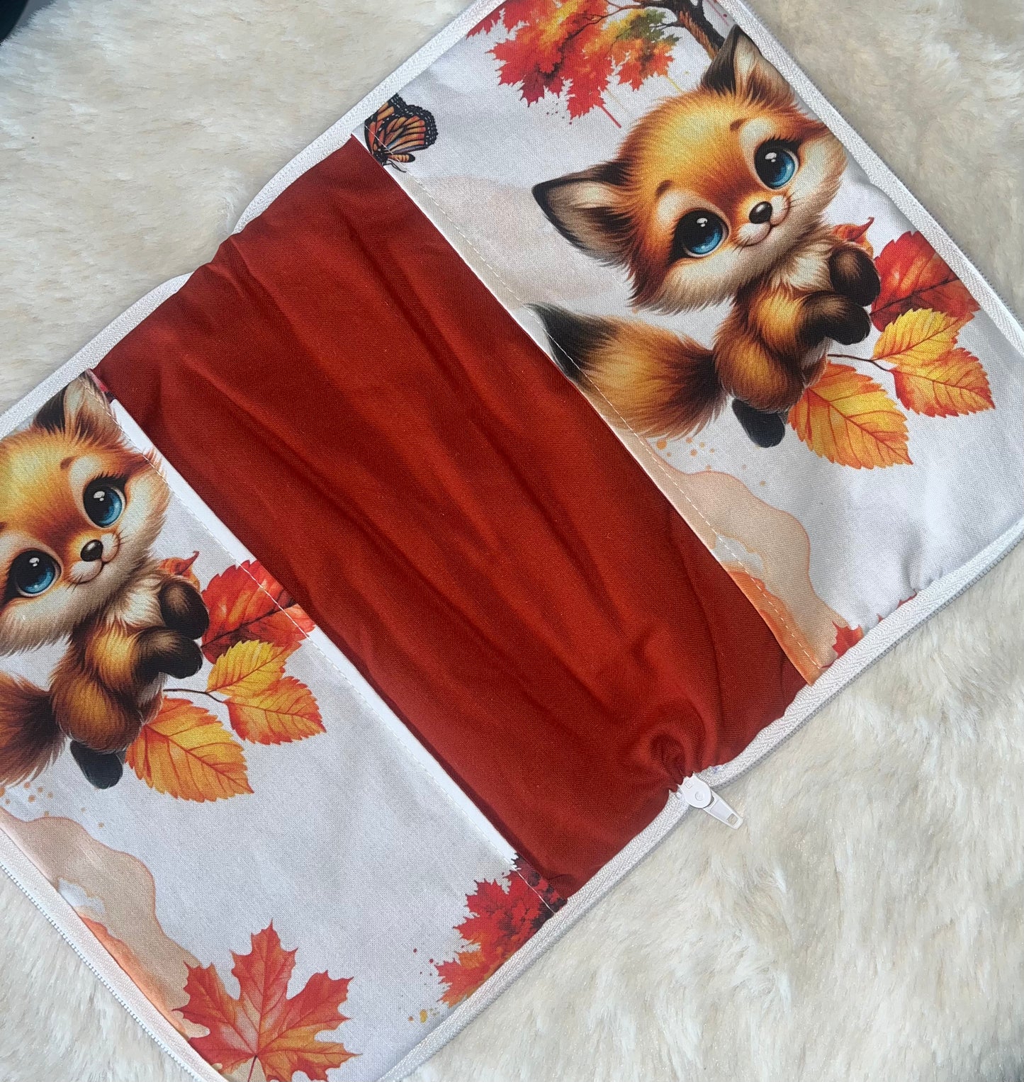 Protège carnet de santé renard fermeture