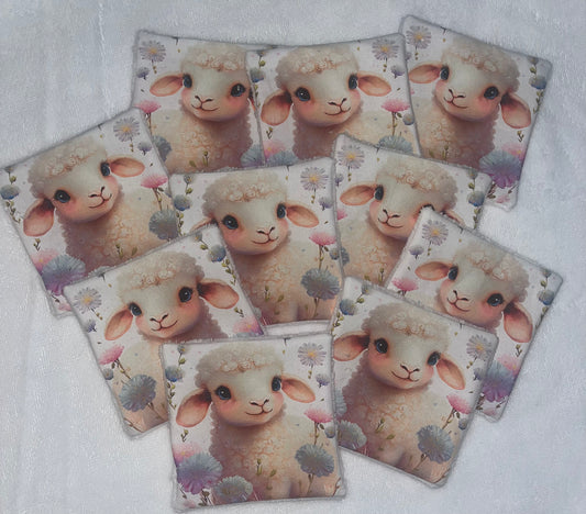 Lingettes lavables moutons