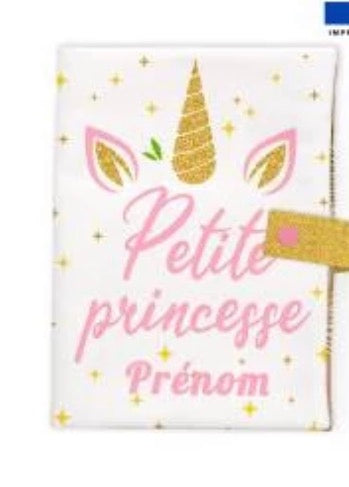 Protège carnet de santé licorne