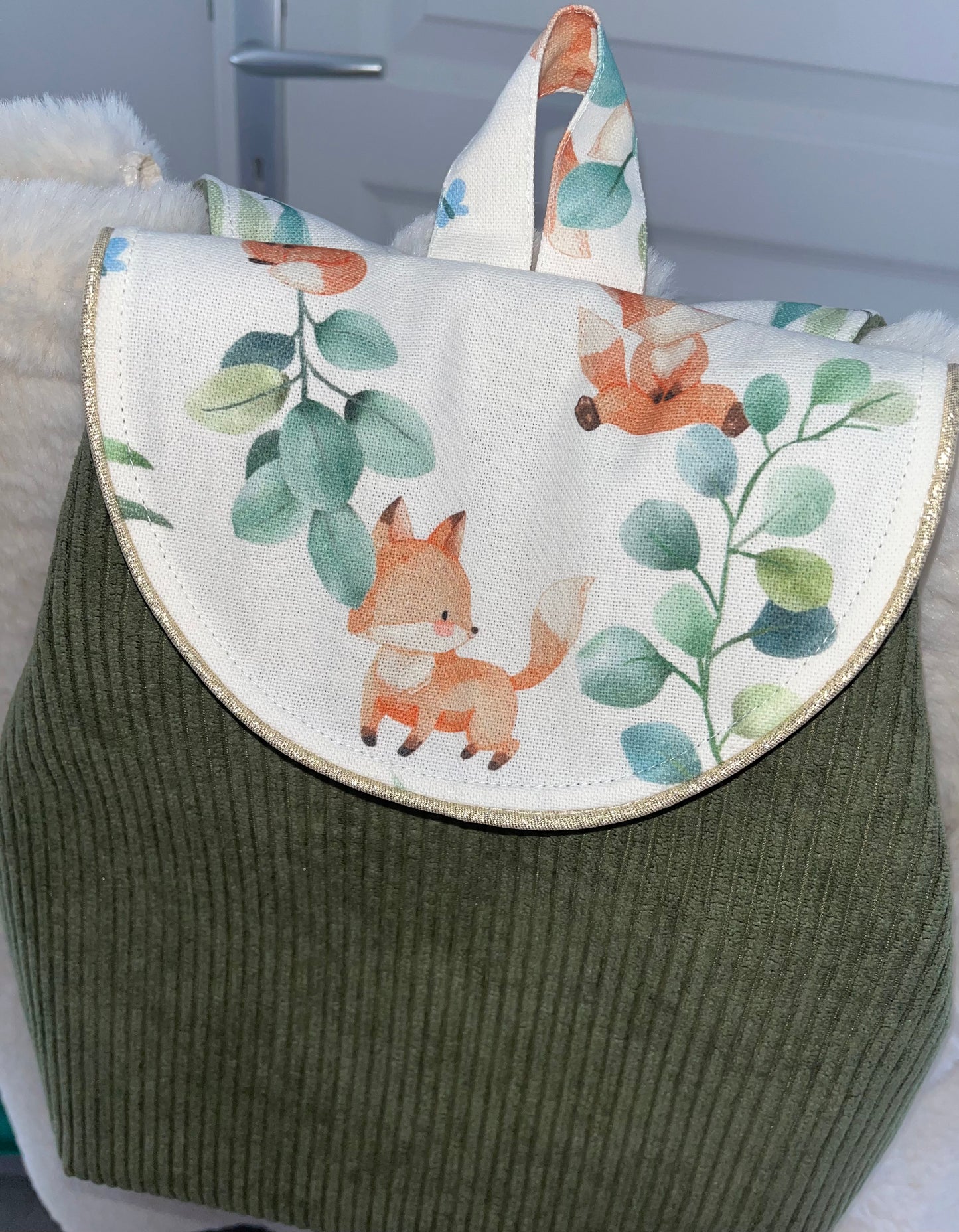 Sac à dos velours renard