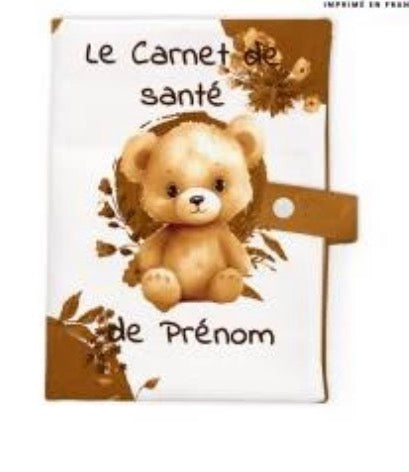 Protège carnet de santé ourson