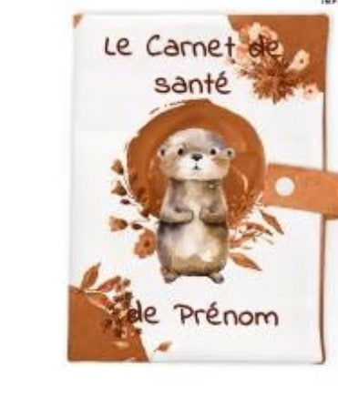 Protège carnet santé loutre