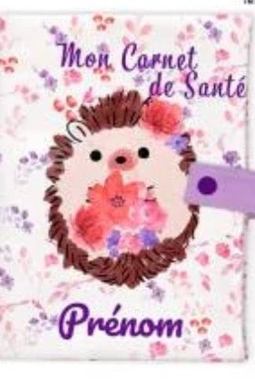 Protège carnet de santé hérisson