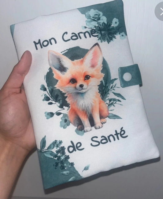Protège carnet de santé renard