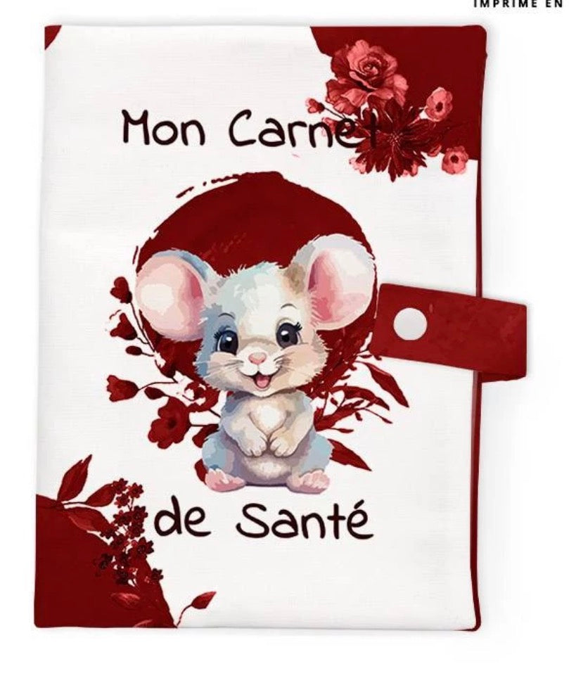 Protège carnet de santé velours
