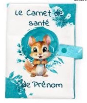 Protège carnet de santé écureuil
