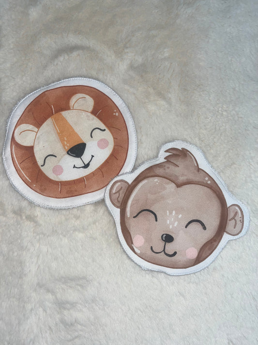 Lingettes lavables animaux