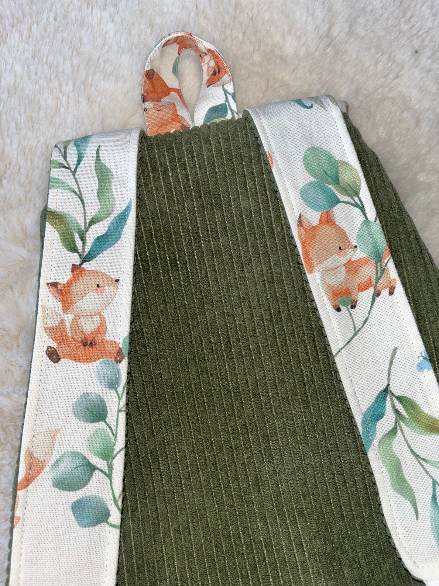 Sac à dos velours renard