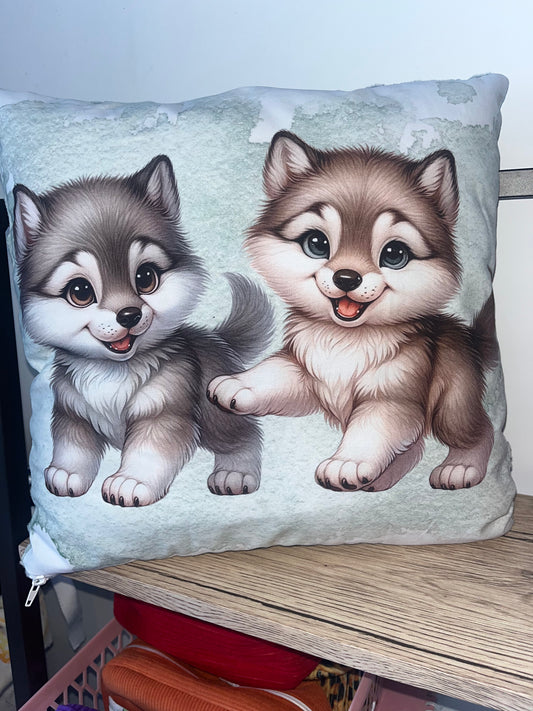 Coussin loup