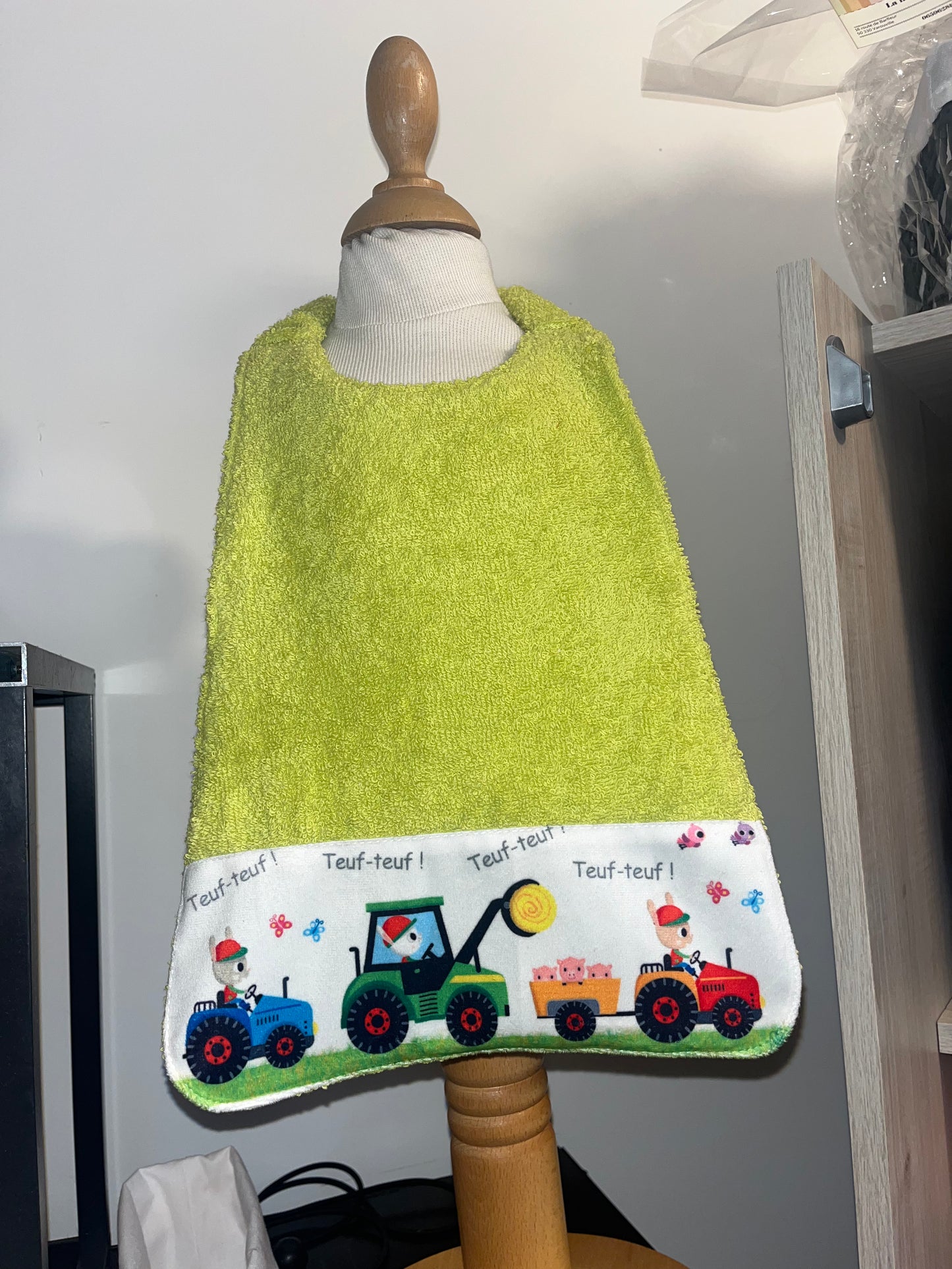 Bavoir élastique 12/36 mois tracteur