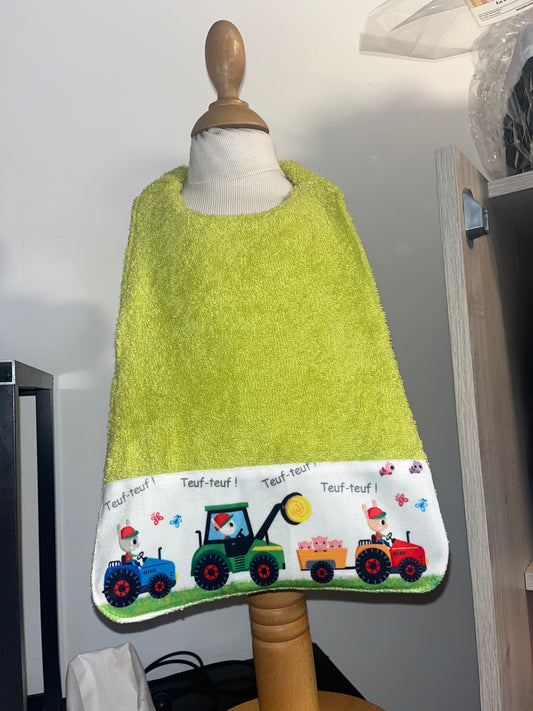 Bavoir élastique 12/36 mois tracteur