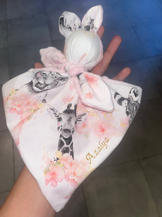 Doudou personnalisable savane