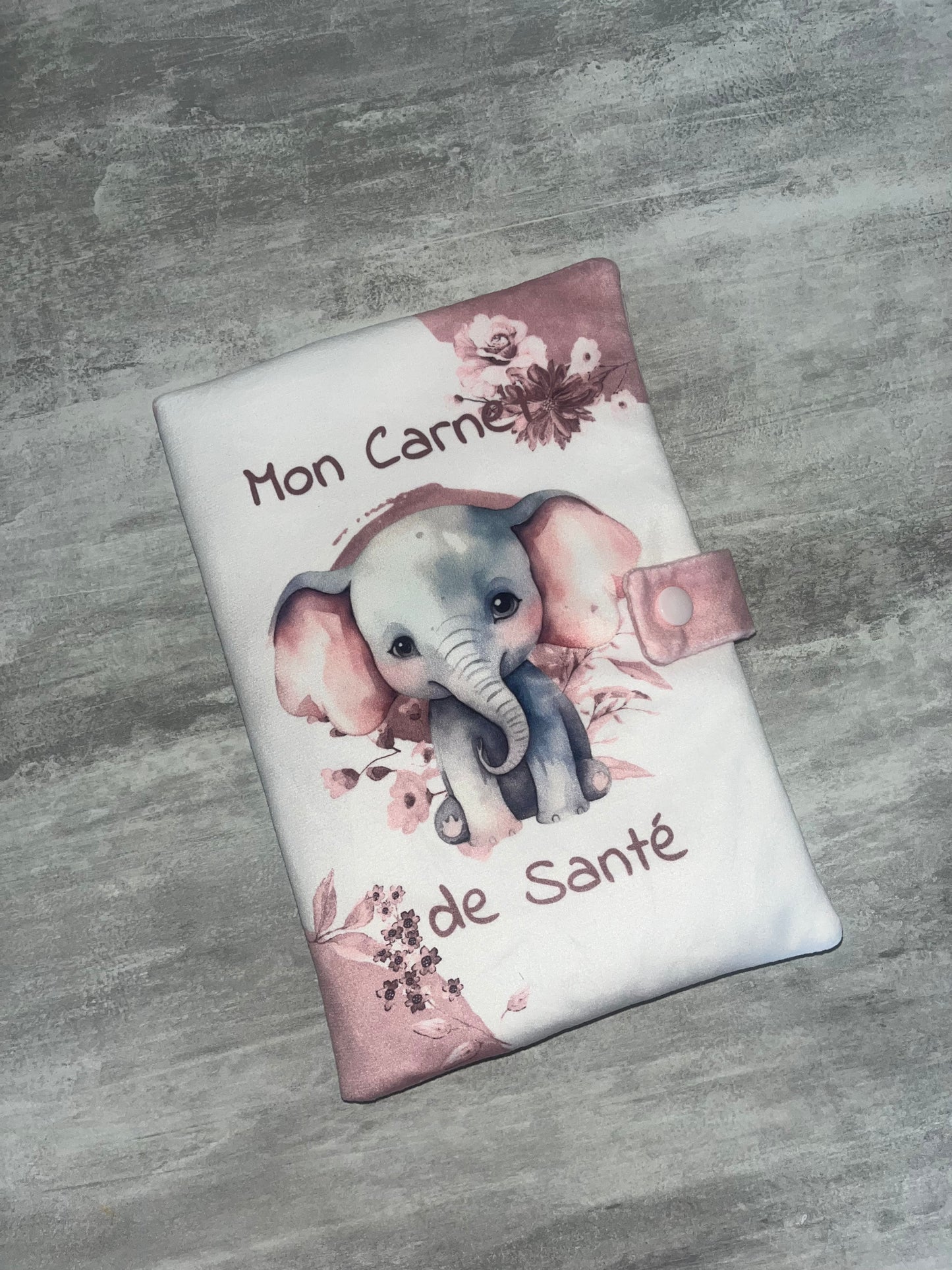 Protège carnet de santé éléphant