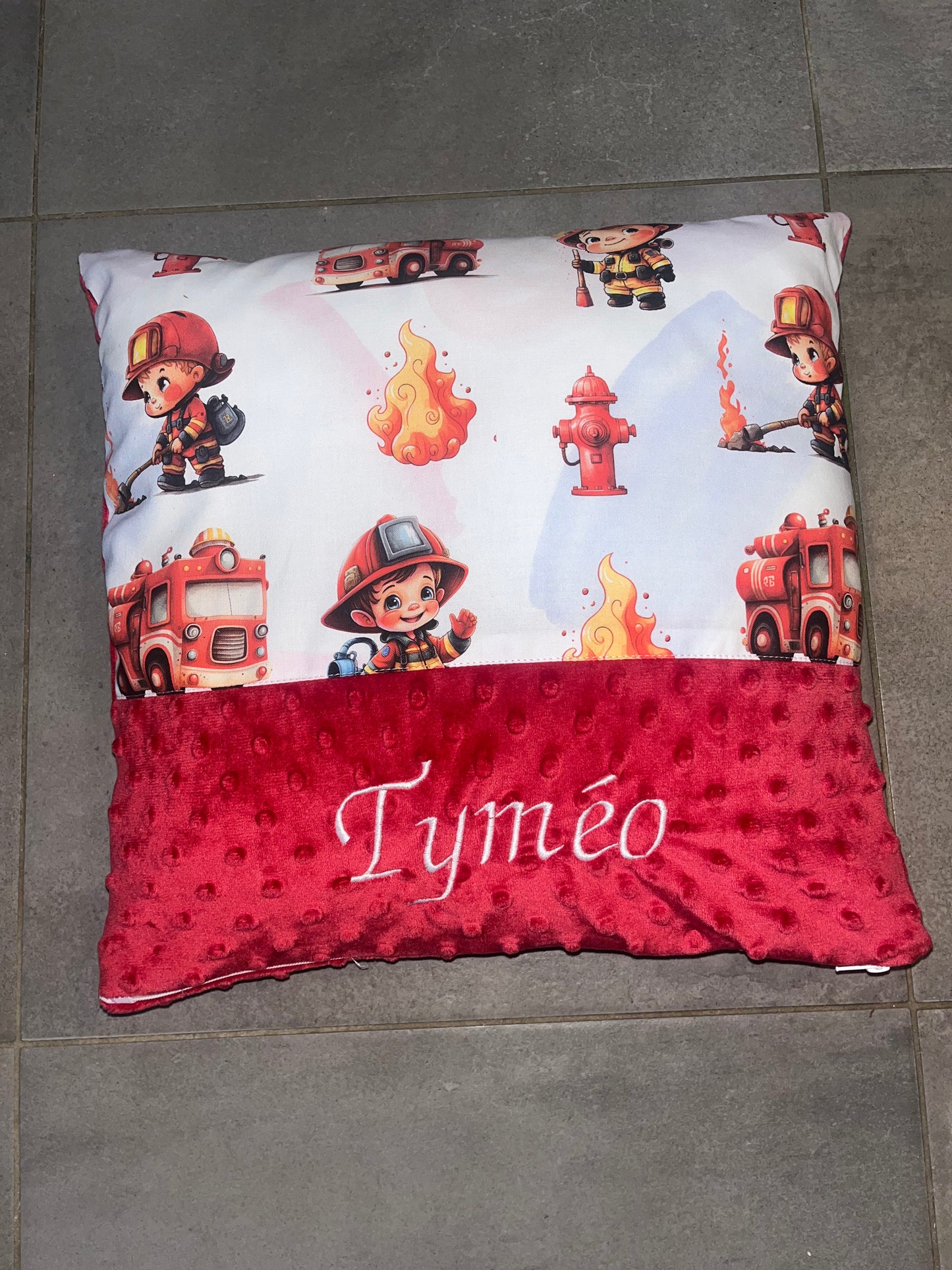 Coussin personnalisé pompiers