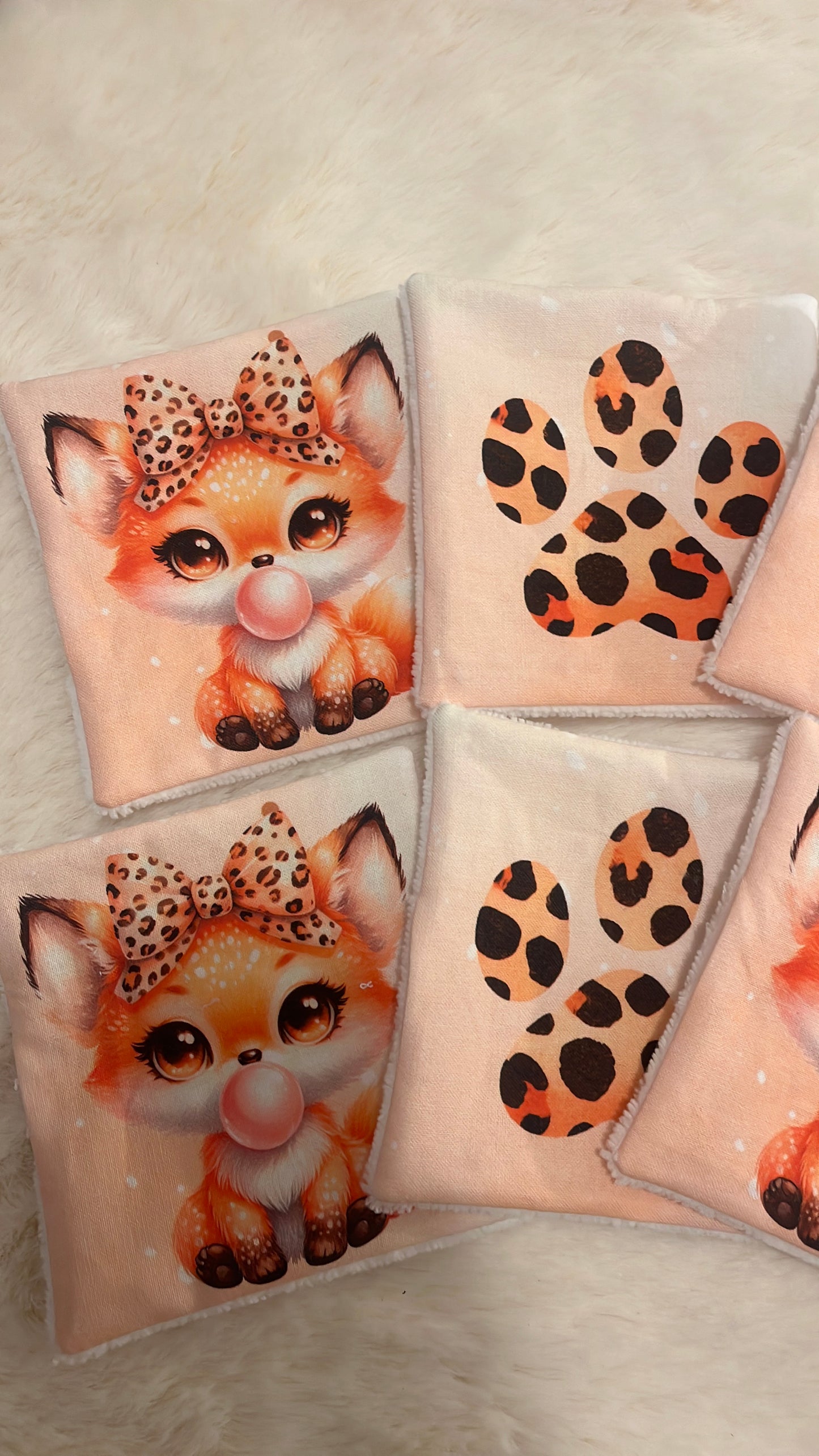 8 lingettes lavables bambou