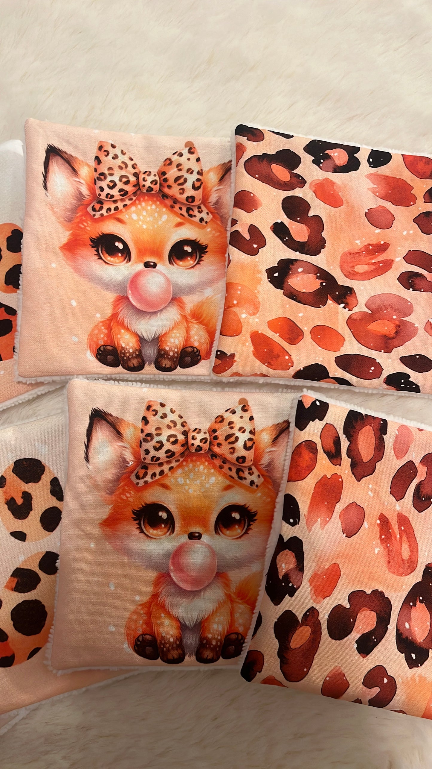 8 lingettes lavables bambou