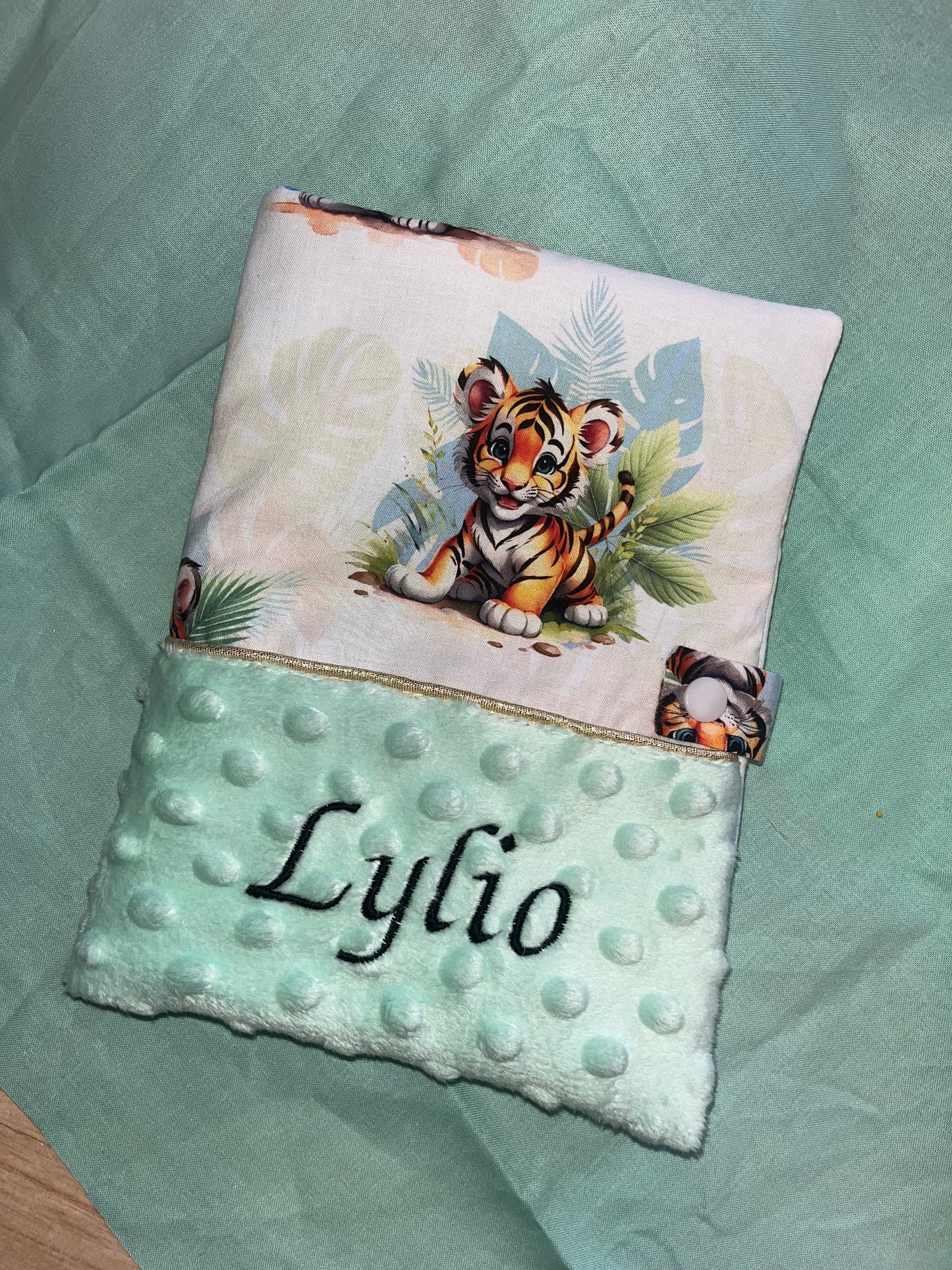 Protège carnet de santé tigre