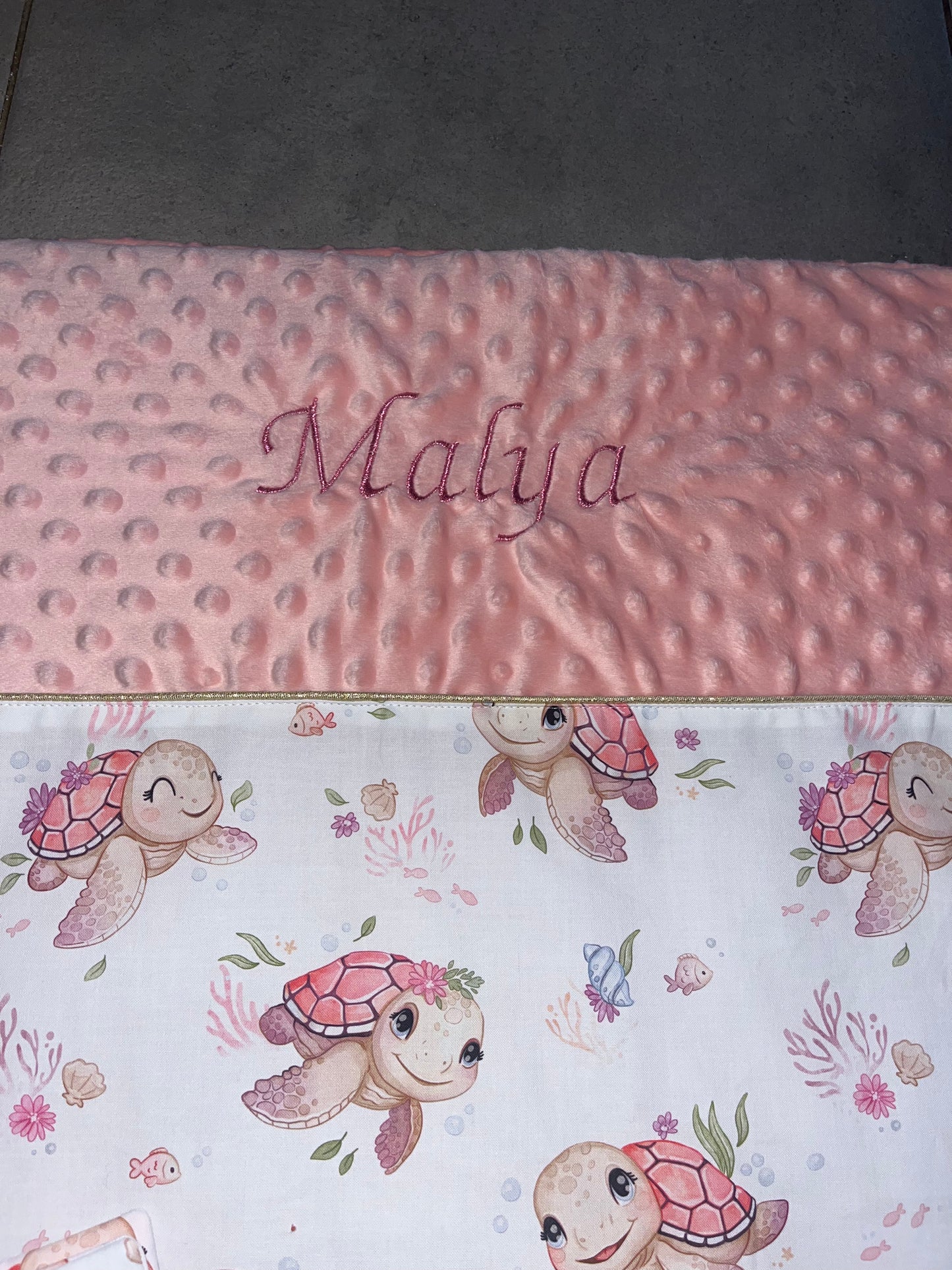 Couverture bébé tortue / protège carnet de santé